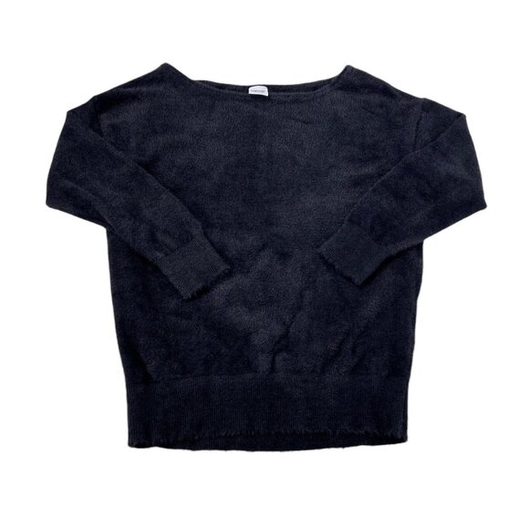 Gymshark Whitney Simmons Oversized Black Eyelash Off Shoulder Cozy Sweater Small - Picture 2 of 7